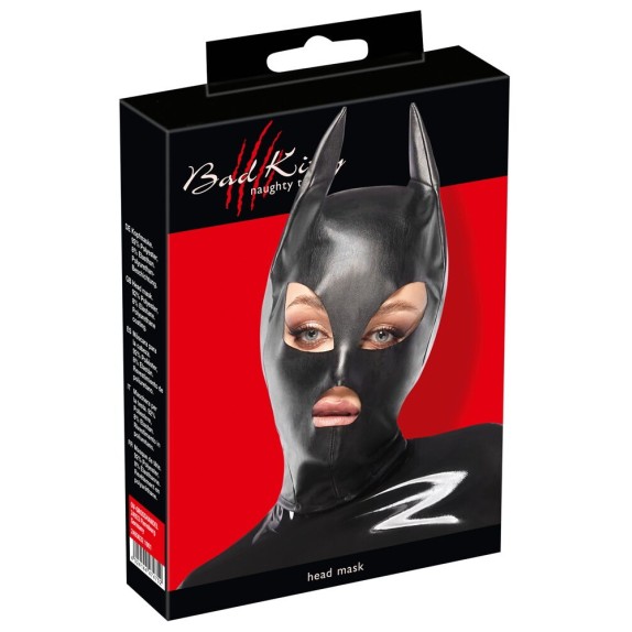 MASCHERA IN ECOPELLE SEXY DA GATTA CON ZIP POSTERIORE