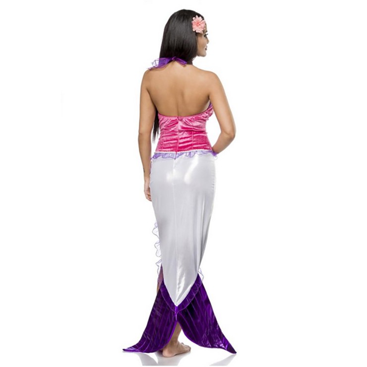 COSTUME 2 PEZZI TRAVESTIMENTO SEXY DA SIRENETTA PER DONNA 2