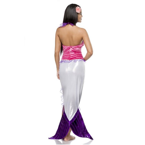 COSTUME 2 PEZZI TRAVESTIMENTO SEXY DA SIRENETTA PER DONNA