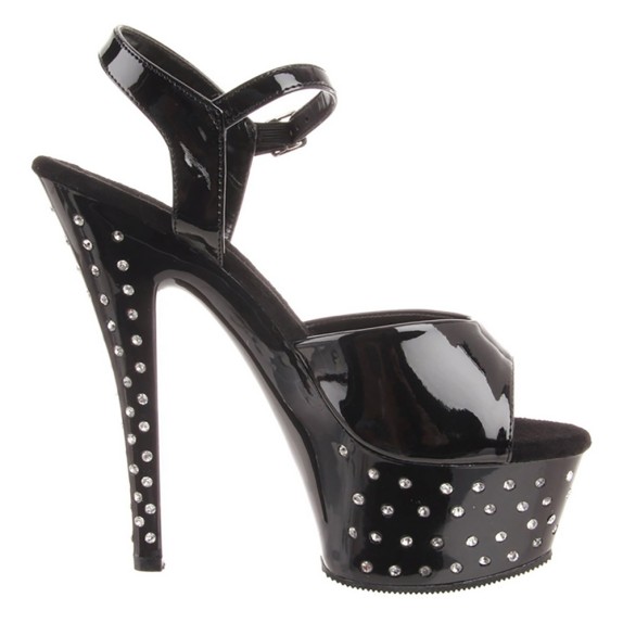 SANDALI SEXY PER DONNA CON CINTURINO E STRASS TACCO 15 PLEASER