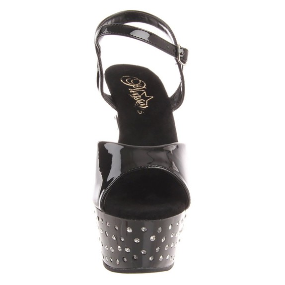 SANDALI SEXY PER DONNA CON CINTURINO E STRASS TACCO 15 PLEASER