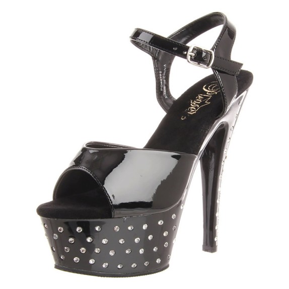 SANDALI SEXY PER DONNA CON CINTURINO E STRASS TACCO 15 PLEASER