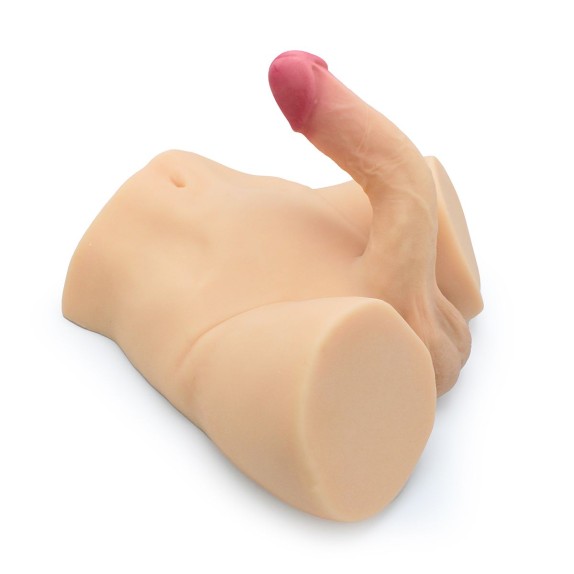 MASTURBATORE SUPER REALISTICO MEZZO BUSTO UOMO CON DILDO