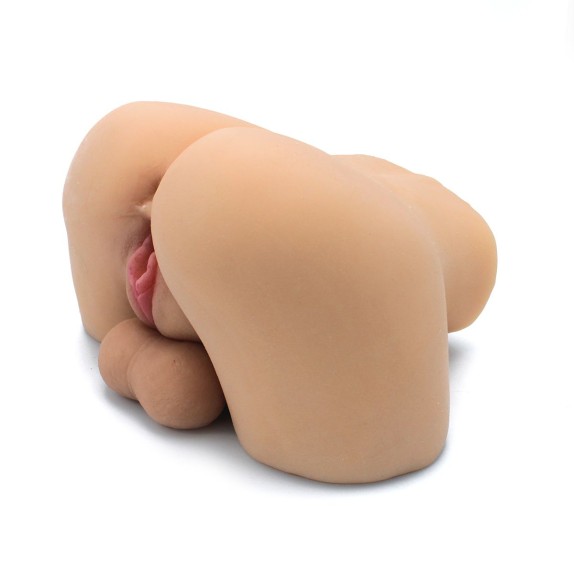MASTURBATORE REALISTICO COMPATTO CON PENE & VAGINA E ANO PENETRABILI