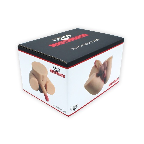 MASTURBATORE REALISTICO COMPATTO CON PENE & VAGINA E ANO PENETRABILI