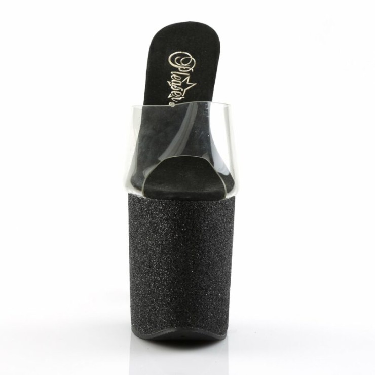 copy of SANDALI TACCO 20 CM GLITTER NERO LAP DANCE 2