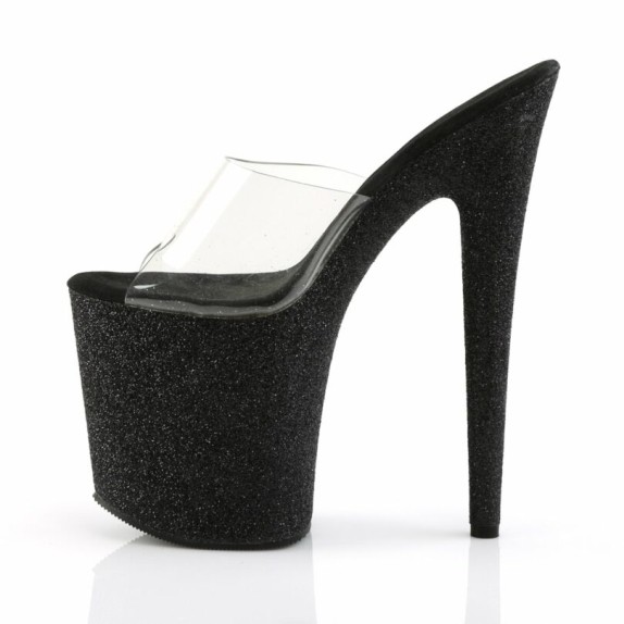 copy of SANDALI TACCO 20 CM GLITTER NERO LAP DANCE