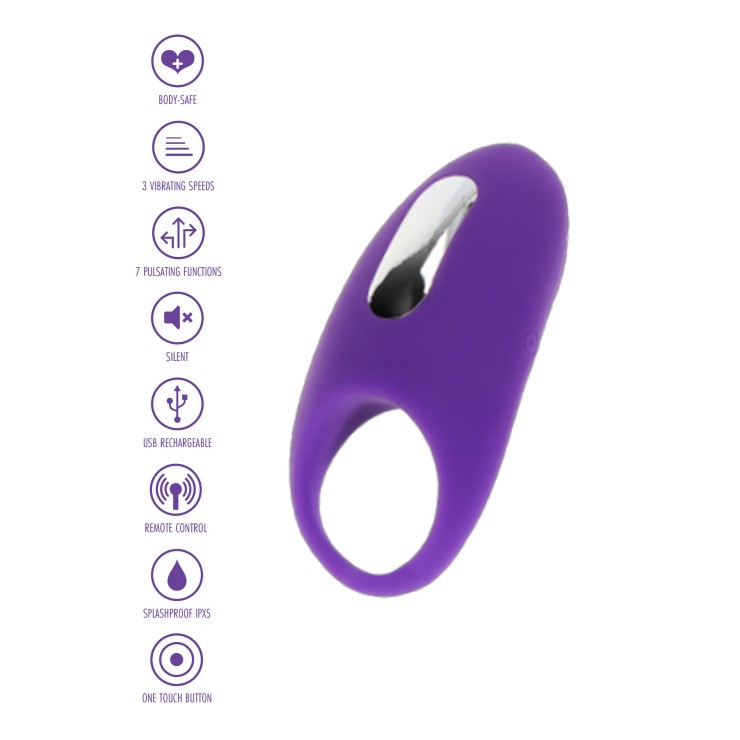 ANELLO VIBRANTE PER IL PENE CON TELECOMANDO WIRELESS PER... 2