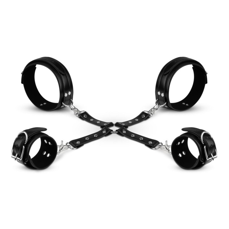 COSTRITTIVO BDSM CON MANETTE PER POLSI E COSCE CON HOGTIE 2