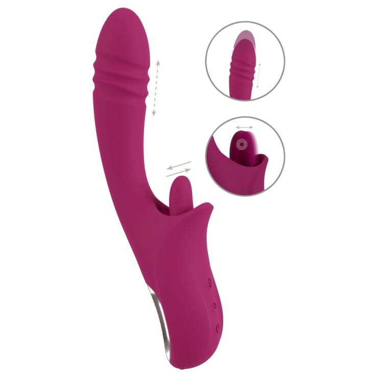 VIBRATORE SEX TOY MOVIMENTO SU E GIÙ & LECCA CLITORIDE...