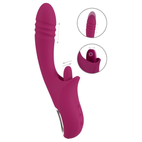 VIBRATORE SEX TOY MOVIMENTO SU E GIÙ & LECCA CLITORIDE CON VIBRAZIONE