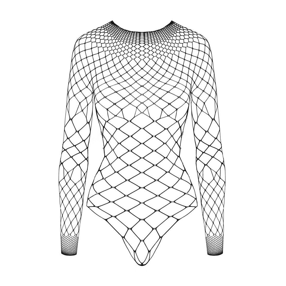 BODY SEXY PER DONNA A RETE LARGA CON STRASS E...