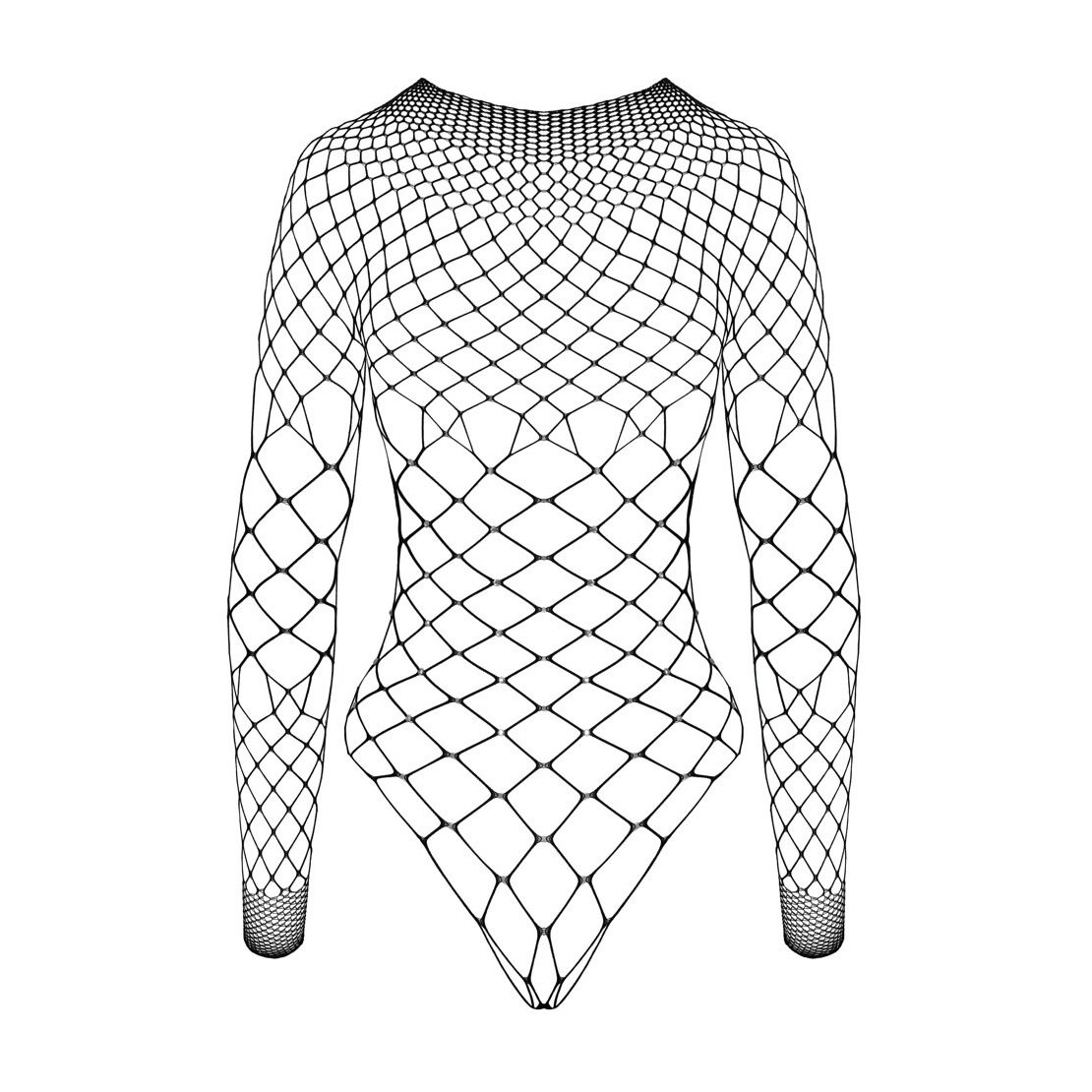 BODY SEXY PER DONNA A RETE LARGA CON STRASS E...
