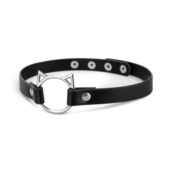 COLLARINO SEXY KITTY CHOCKER CON ANELLO CON ORECCHIE DI GATTO BEDROOM FANTASIES