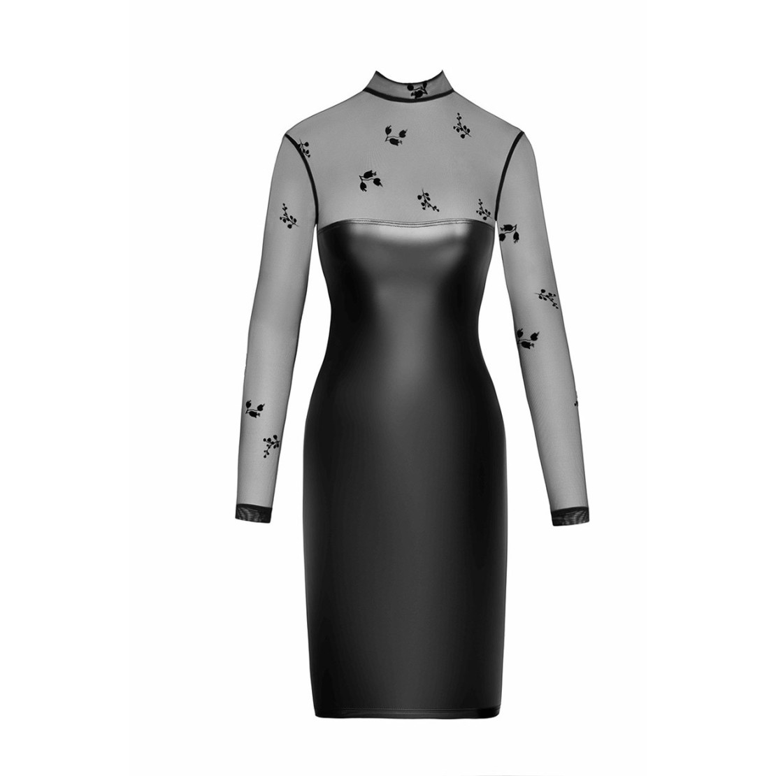 ABITO LUNGO SEXY PER DONNA IN SPANDEX LUCIDO E...