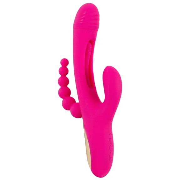 SEX TOY 3IN1 PER DONNA LINGUA INTERNA CON VIBRAZIONE SU CLITORIDE E PALLINE ANALI SMILE