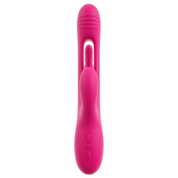 SEX TOY 3IN1 PER DONNA LINGUA INTERNA CON VIBRAZIONE SU CLITORIDE E PALLINE ANALI SMILE