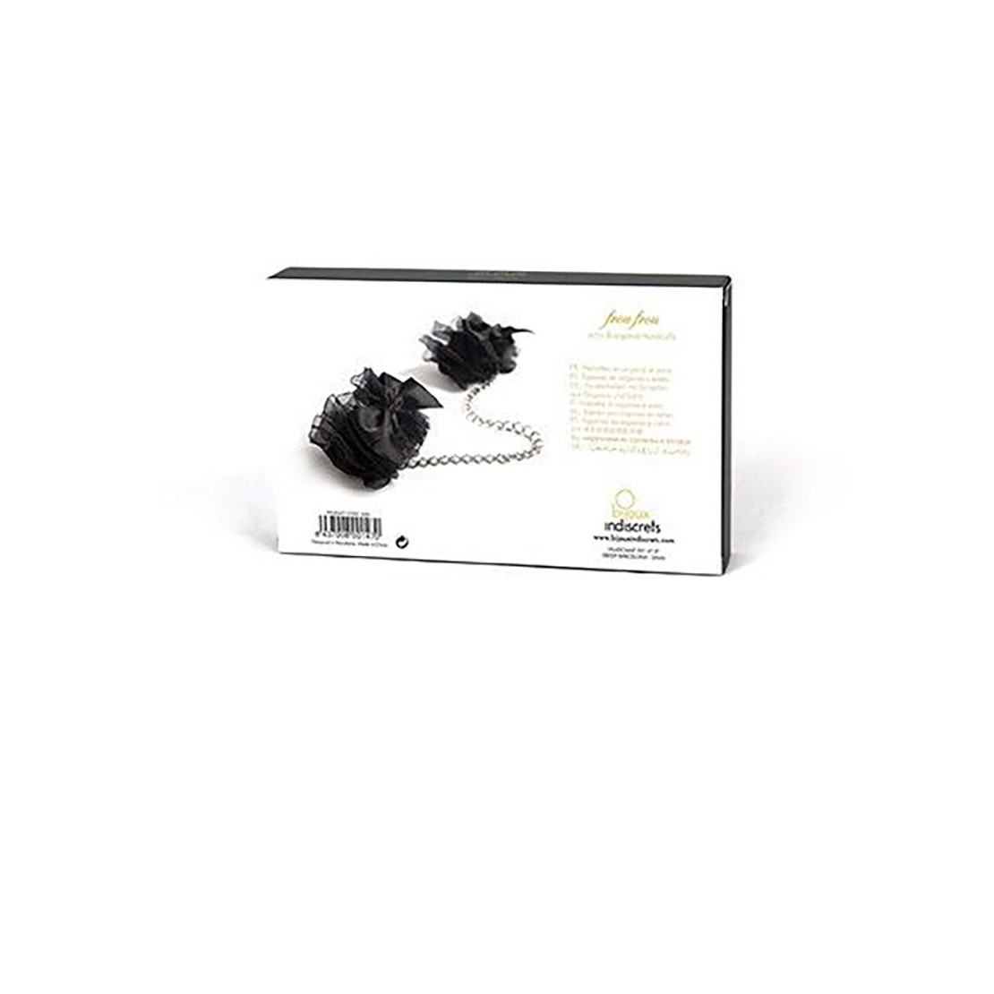 MANETTE SEXY VOLANT IN ORGANZA NERA PER DONNA...