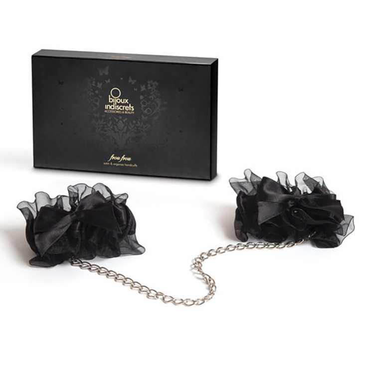 MANETTE SEXY VOLANT IN ORGANZA NERA PER DONNA BIJOUX... 2