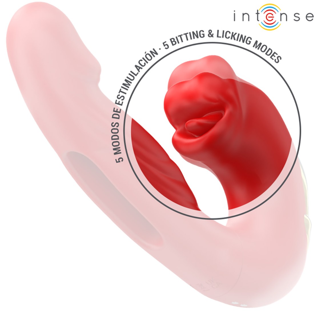 VIBRATORE CON LINGUA INTERNA PUNTO G & ESTERNA...
