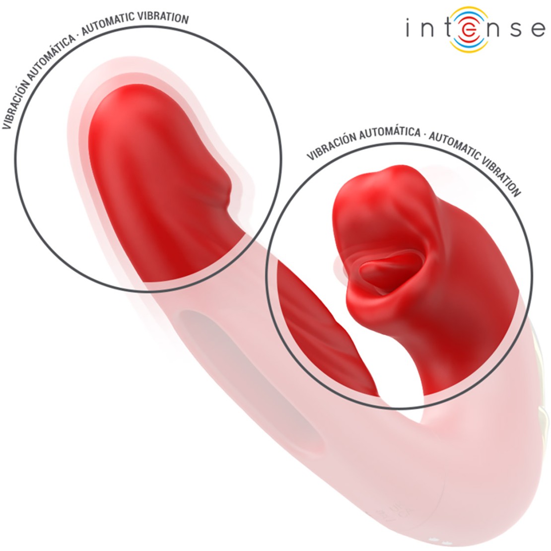 VIBRATORE CON LINGUA INTERNA PUNTO G & ESTERNA...