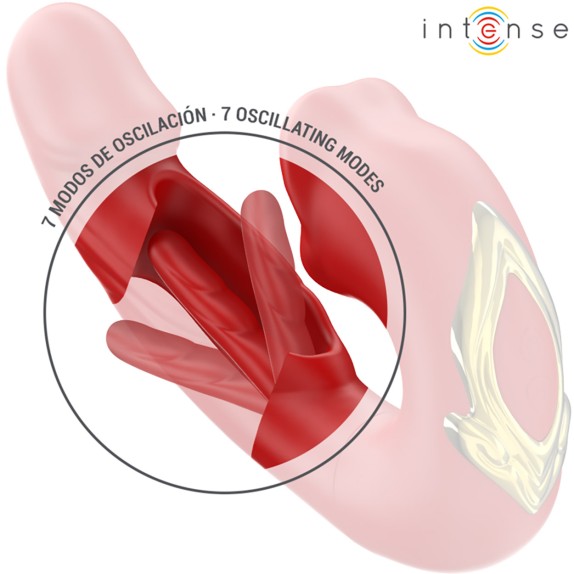 VIBRATORE CON LINGUA INTERNA PUNTO G & ESTERNA CLITORIDE CON BOCCA VIBRANTE