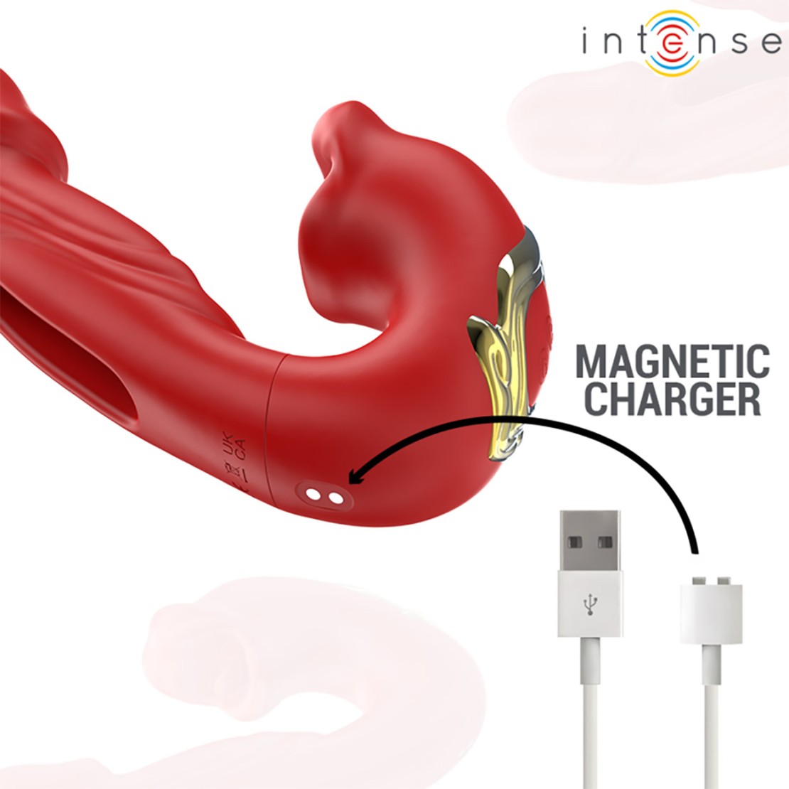 VIBRATORE CON LINGUA INTERNA PUNTO G & ESTERNA...