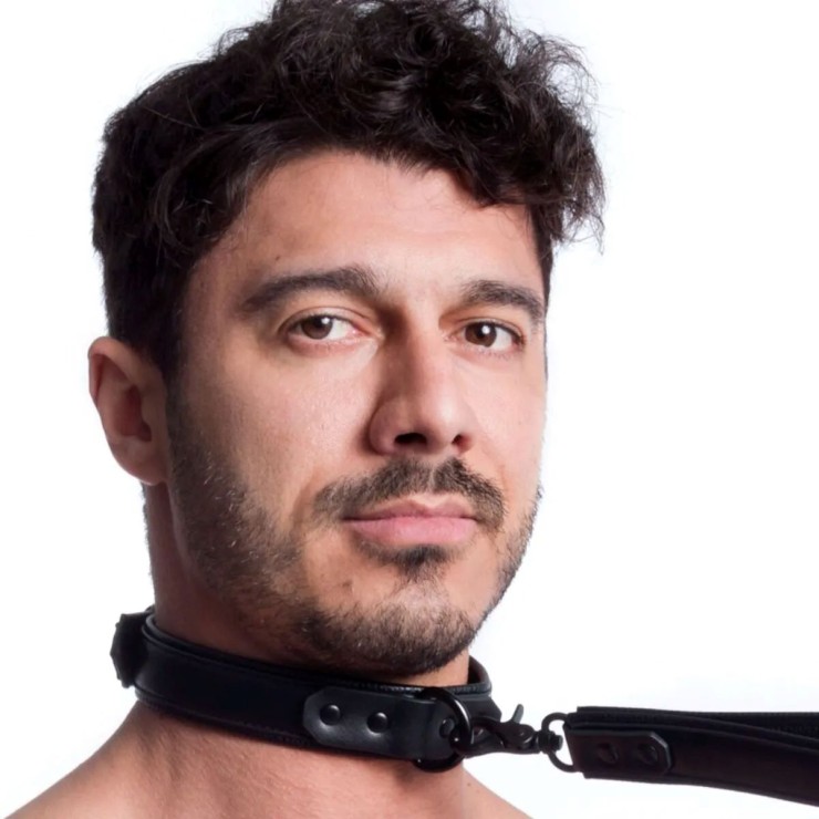 COLLARE NERO SEXY IN ECOPELLE VEGANA REGOLABILE PER... 2