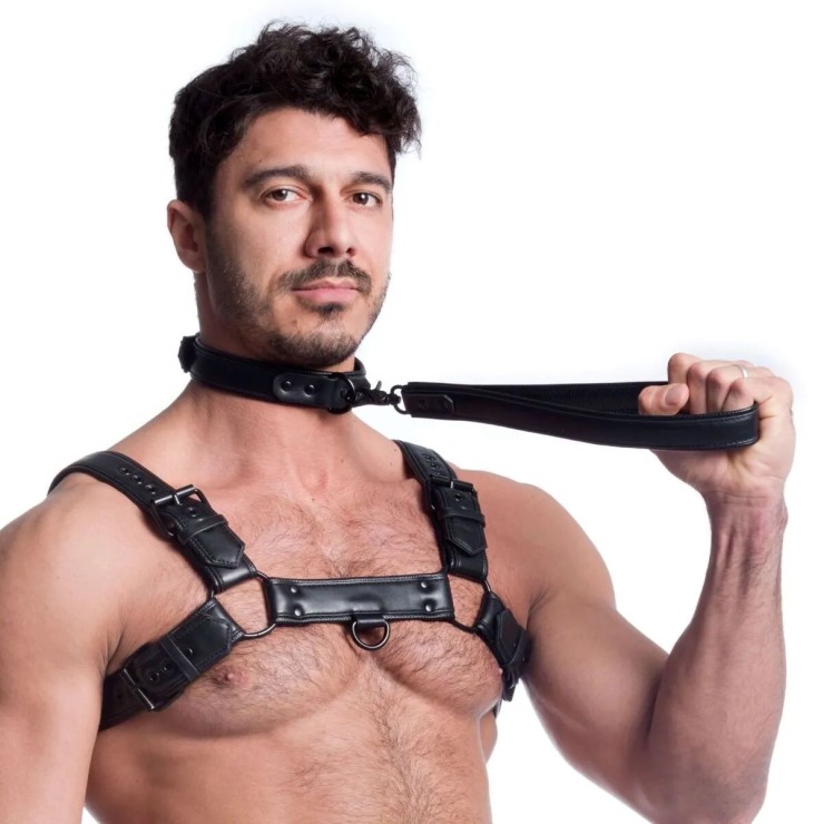 COLLARE NERO SEXY IN ECOPELLE VEGANA REGOLABILE PER...