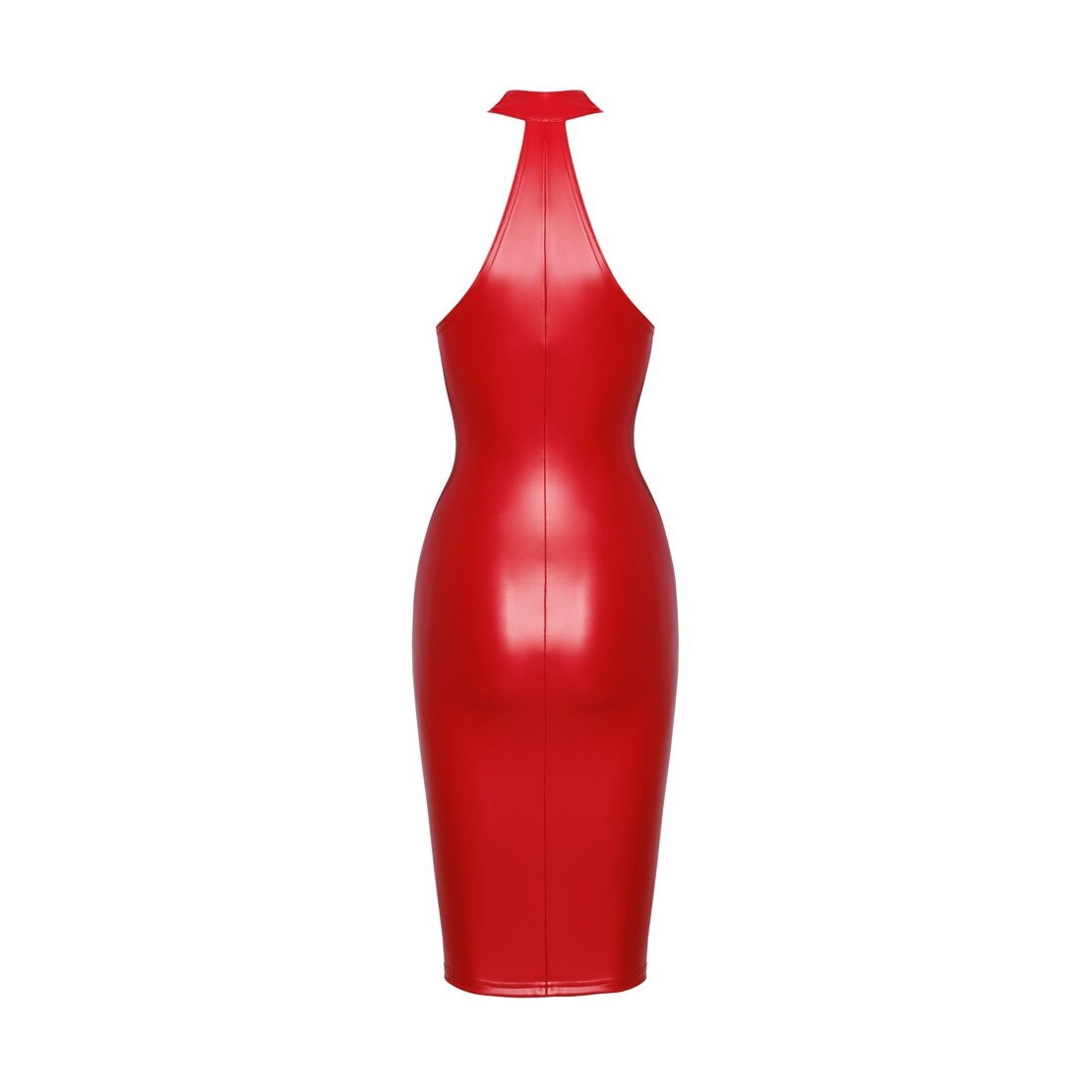 ABITO SEXY PER DONNA IN SPANDEX ROSSO OPACO CON...