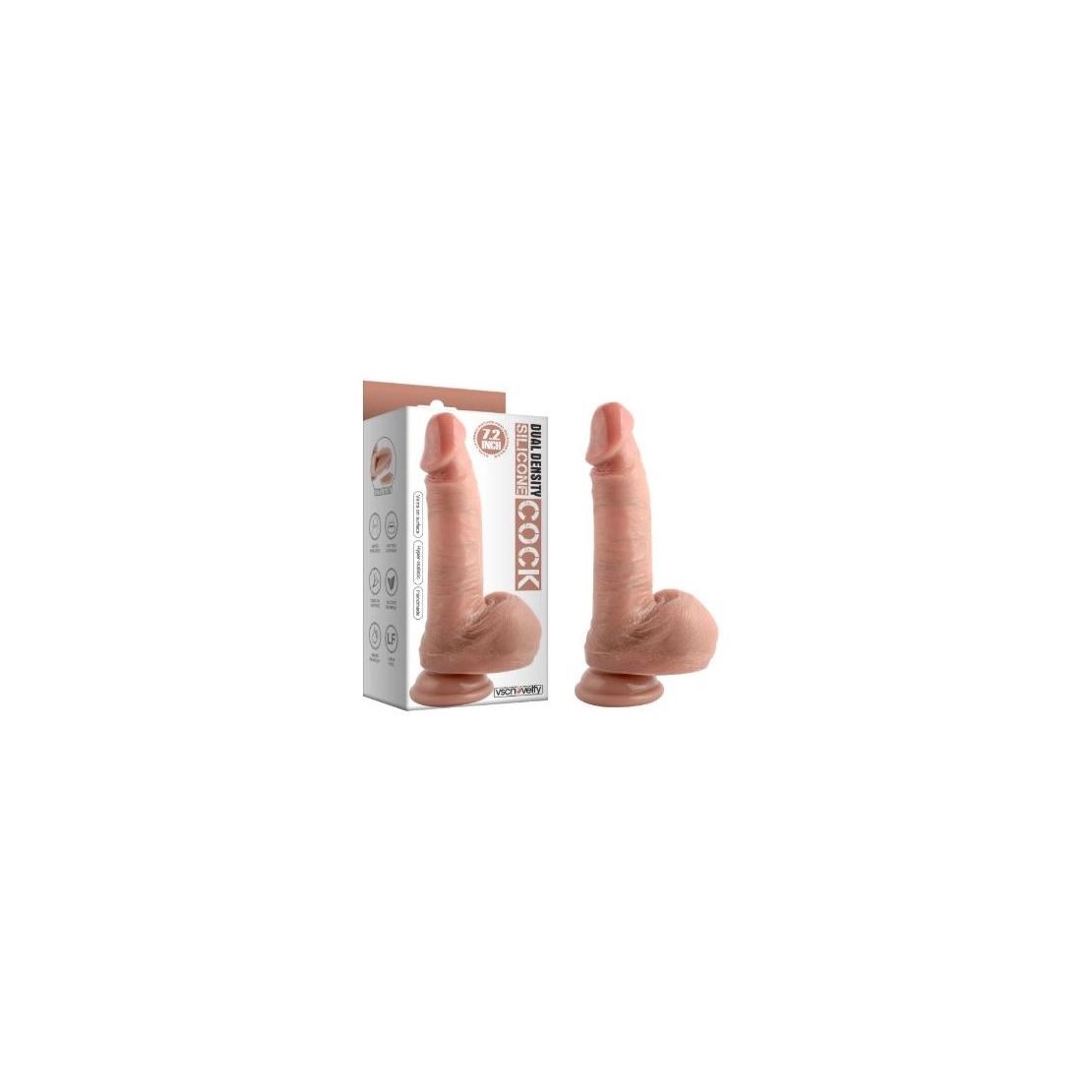 FALLO DILDO REALISTICO 18 CM IN SILICONE CON...