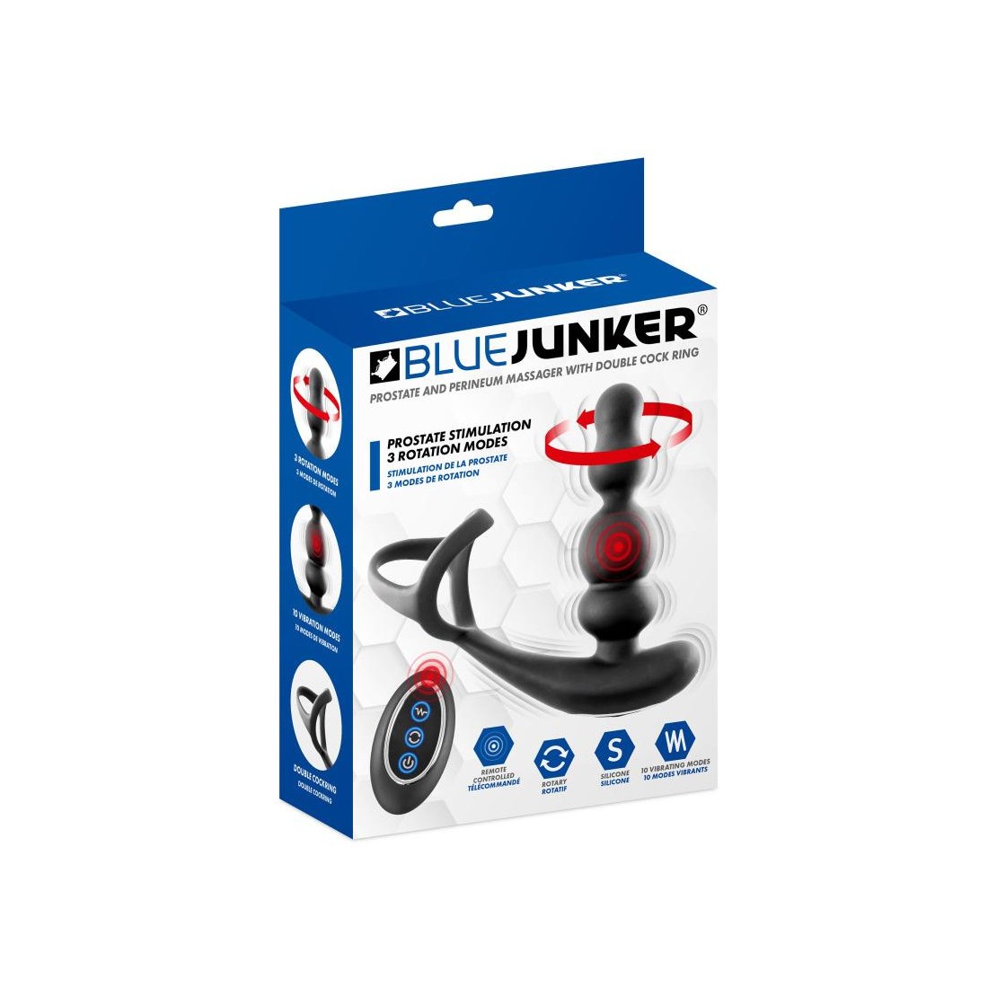 STIMOLATORE PROSTATA VIBRANTE ROTANTE CON...