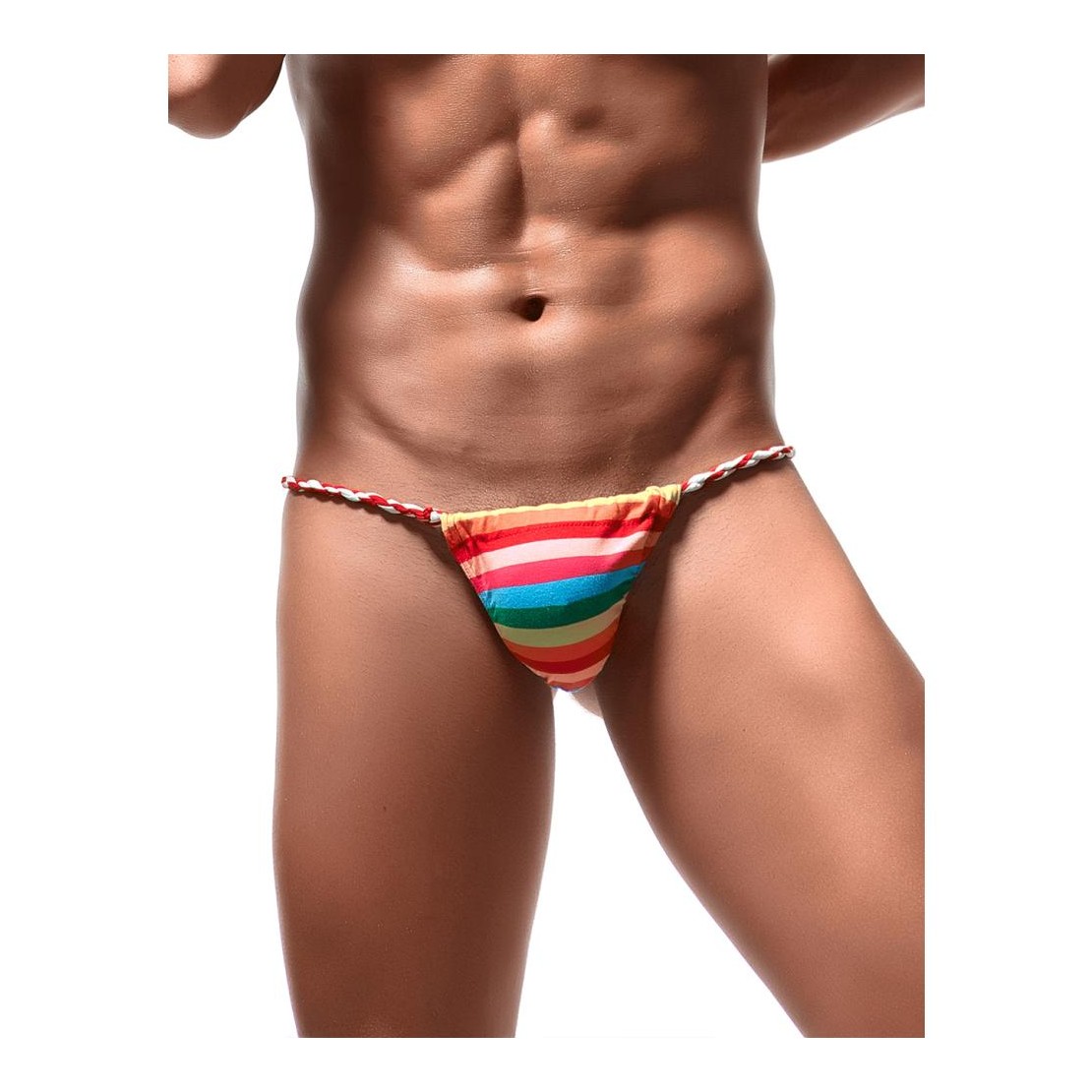 PERIZOMA SEXY PER UOMO A RIGHE COLORATE CON...