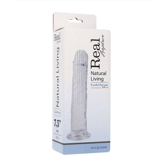 DILDO REALISTICO CLEAR FLAVOUR IN TPR TRASPARENTE TOYZ4LOVERS