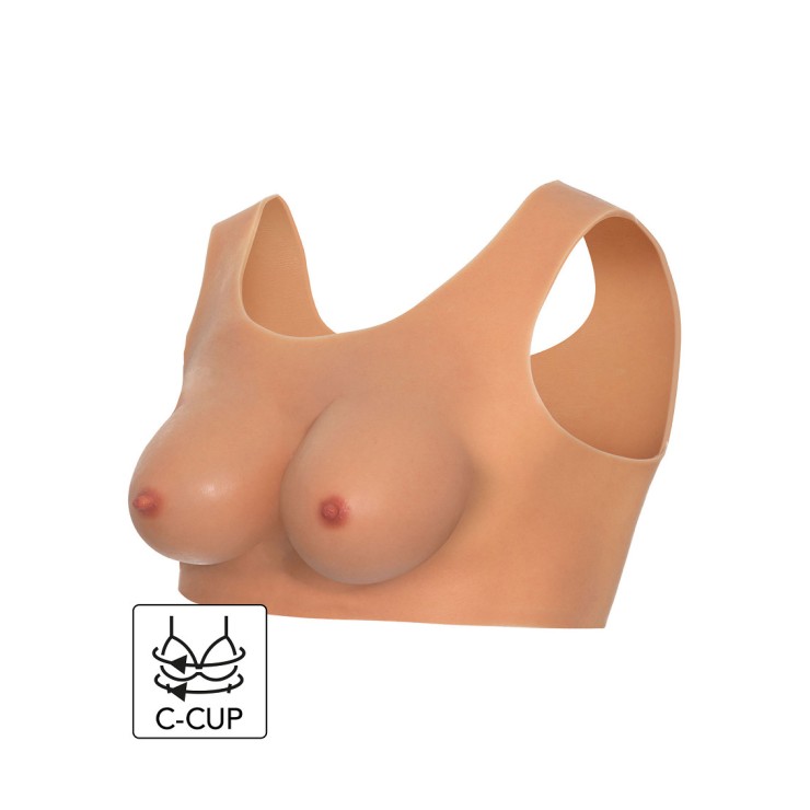 BUSTO CON SENO COPPA C REALISTICO INDOSSABILE WEARABLE...