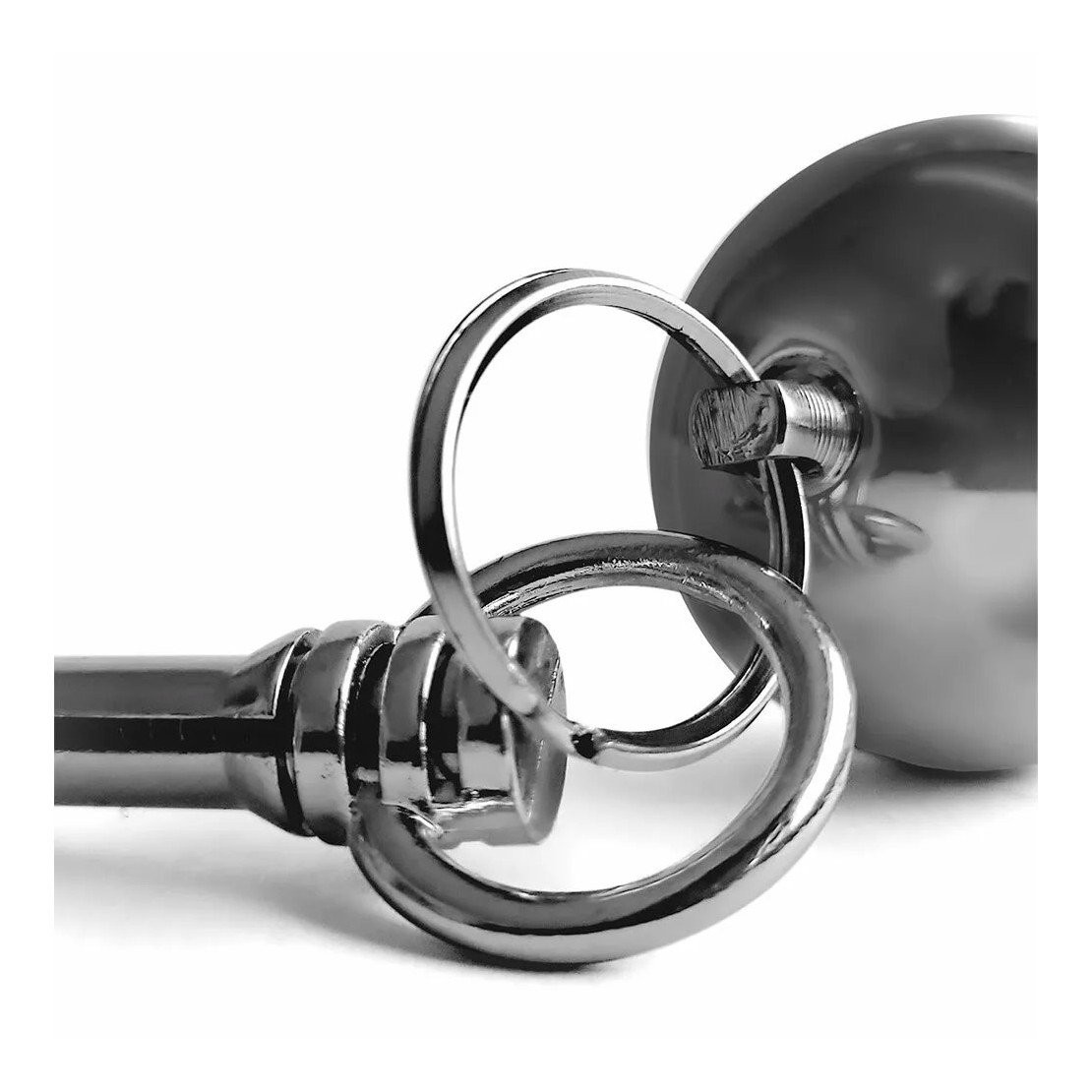 PESO A SFERA CON GANCIO SEX TOY IN ACCIAIO...