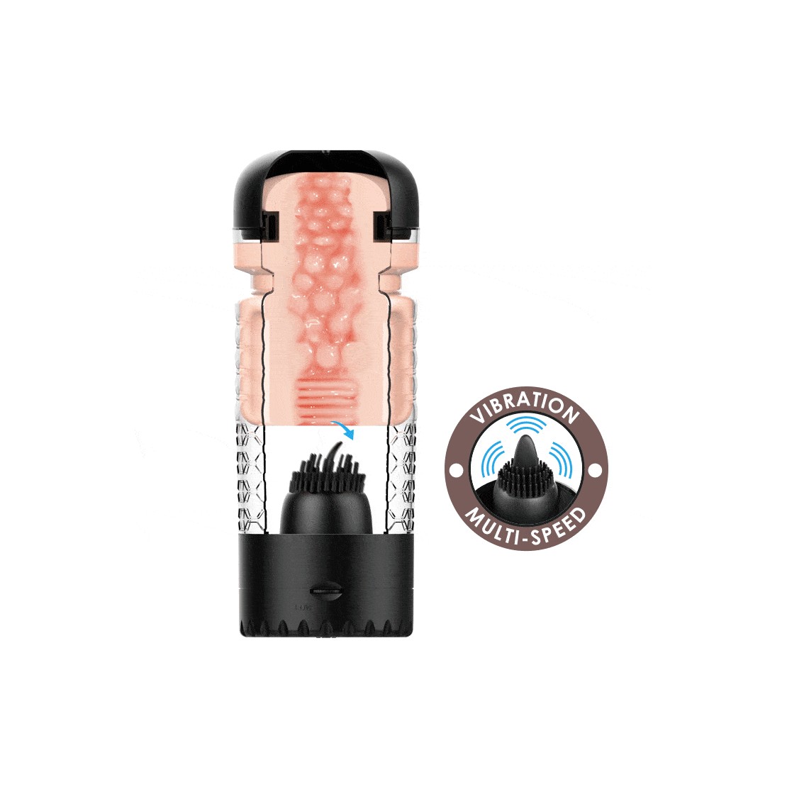 MASTURBATORE VIBRANTE A FORMA DI VAGINA CON...