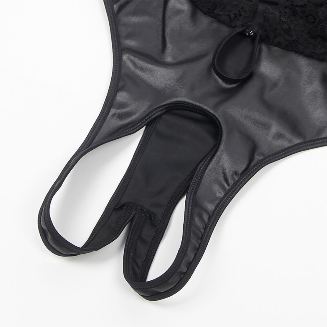 BODY APERTO SEXY PER DONNA CON REGGICALZE E...