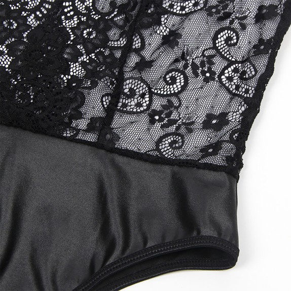 BODY APERTO SEXY PER DONNA CON REGGICALZE E ACCESSORI SUBBLIME
