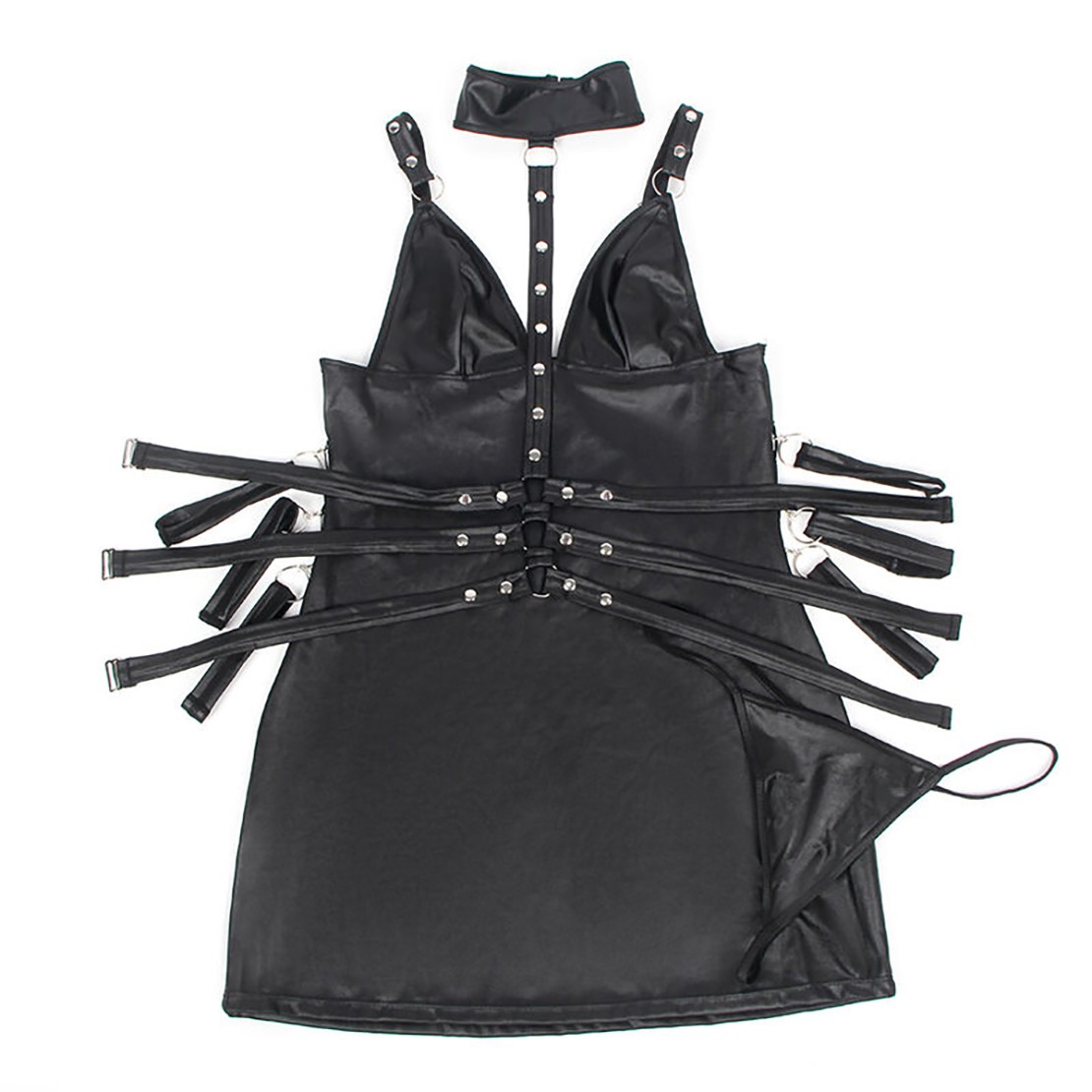 SET 3 PEZZI ABITO SEXY PER DONNA IN SPANDEX CON...