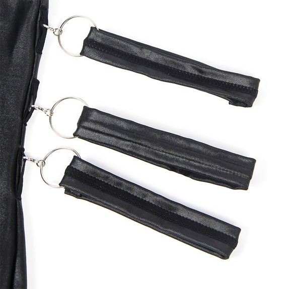 SET 3 PEZZI ABITO SEXY PER DONNA IN SPANDEX CON CINTURINO E STRING