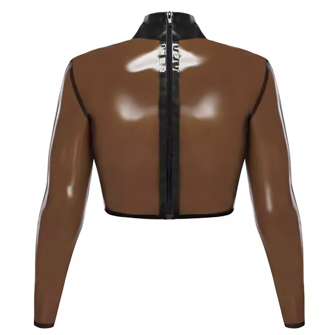 LATEX TRASPARENTE TOP MANICA LUNGA SEXY DONNA...