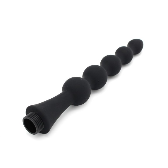INNESTO DA DOCCIA IN SILICONE A PALLINE PER LA PULIZIA ANALE