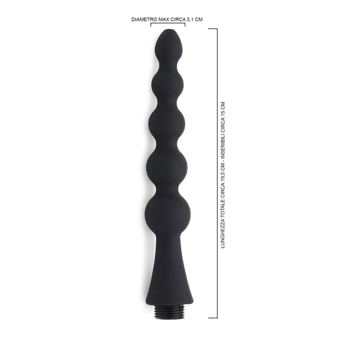 INNESTO DA DOCCIA IN SILICONE A PALLINE PER LA...