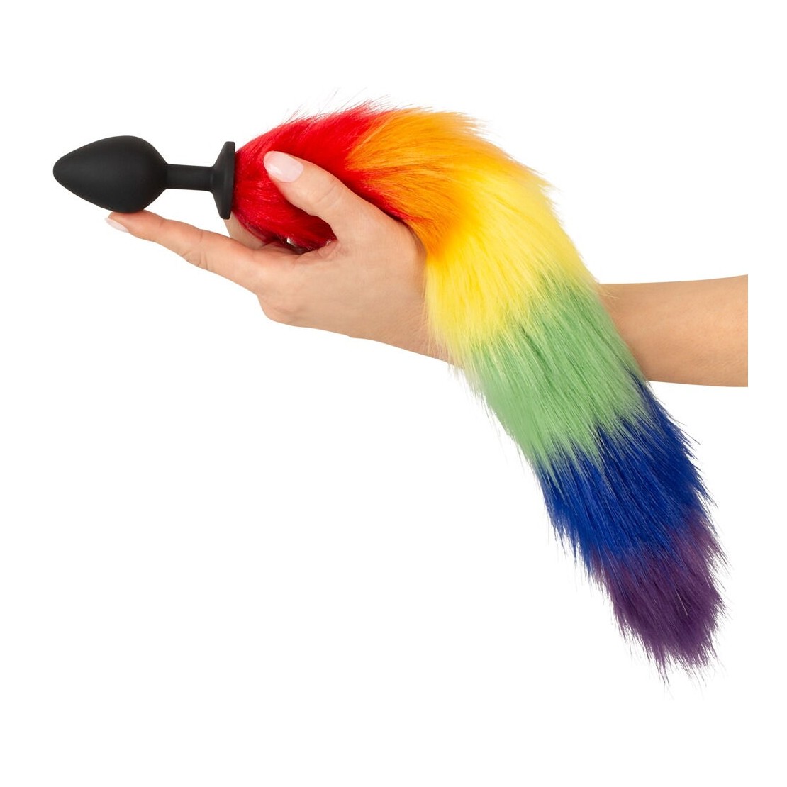 PLUG ANALE NERO IN SILICONE CON CODA IN...