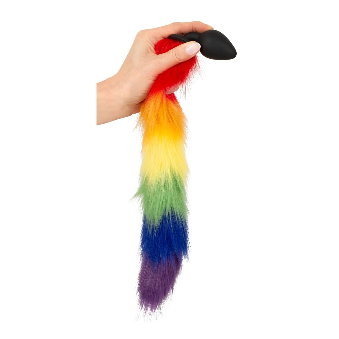 PLUG ANALE NERO IN SILICONE CON CODA IN...