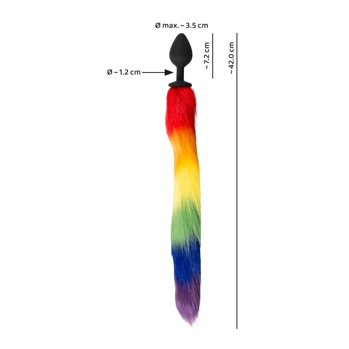 PLUG ANALE NERO IN SILICONE CON CODA IN...
