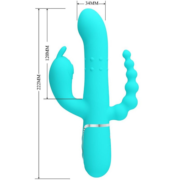 VIBRATORE RABBIT CON PALLINE ANALI E MOVIMENTO TWINKELED... 2