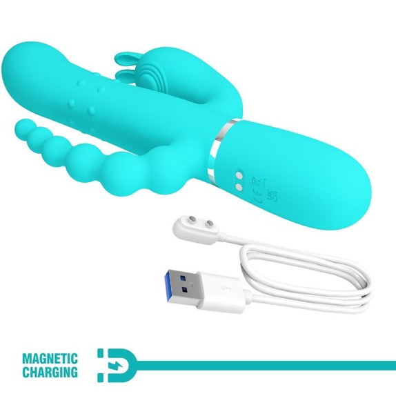 VIBRATORE RABBIT CON PALLINE ANALI E MOVIMENTO TWINKELED TENDERNESS