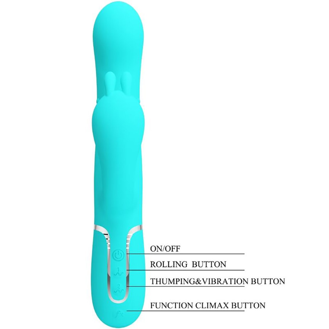 VIBRATORE RABBIT CON PALLINE ANALI E MOVIMENTO...